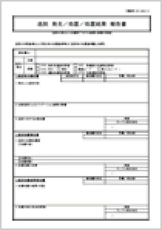 別紙：逸脱発生/処置/処理結果報告書